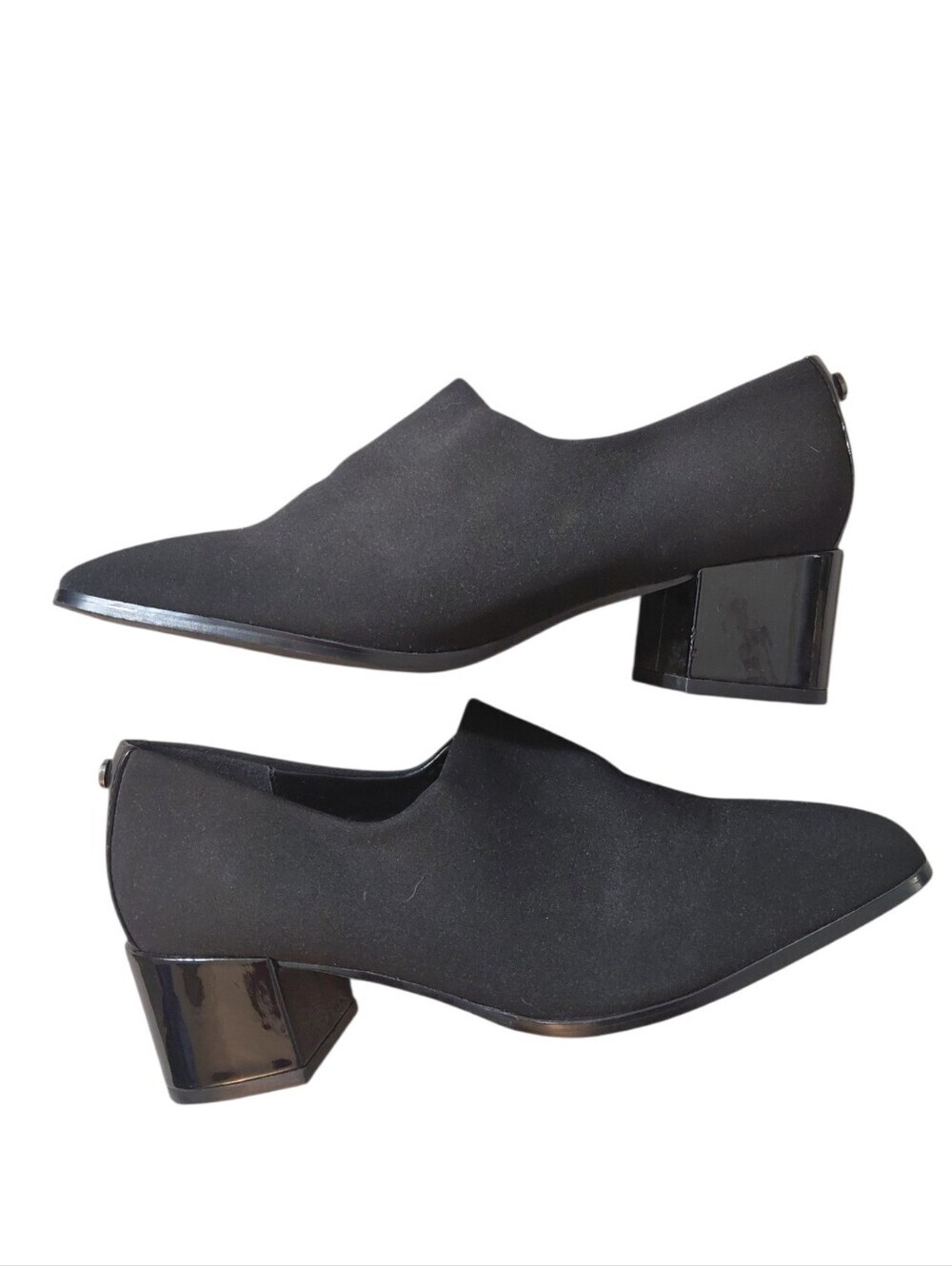 Donald J. Pliner Keesa Black Low Block Heel Slip-On Shoe